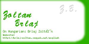 zoltan brlaj business card